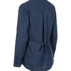 Messina Women's Long Sleeve Linen Blouse