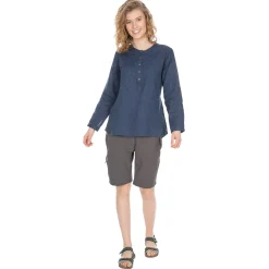 Messina Women's Long Sleeve Linen Blouse