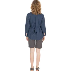 Messina Women's Long Sleeve Linen Blouse