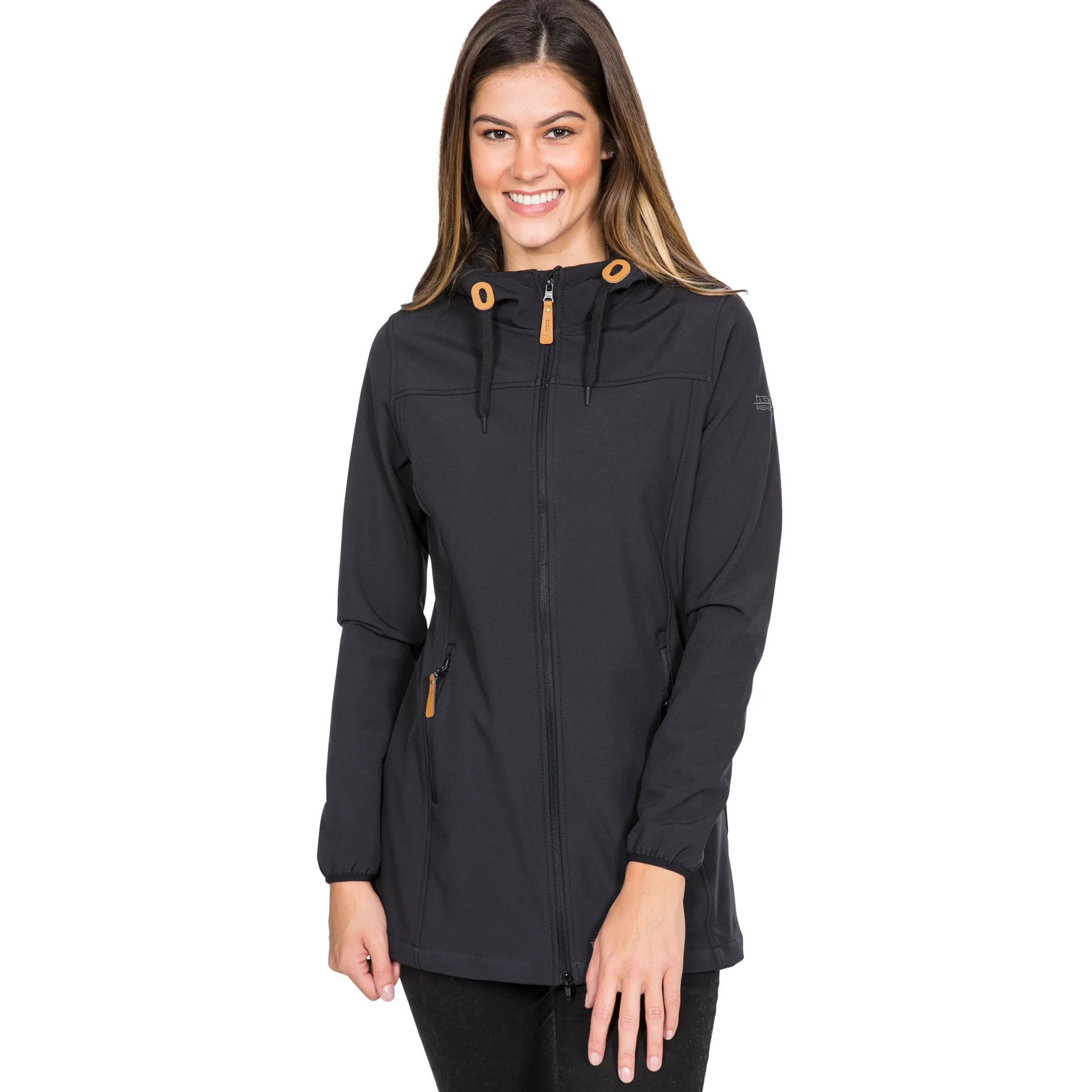 Trepass Womens Softshell Jacket Long Hooded Kristy