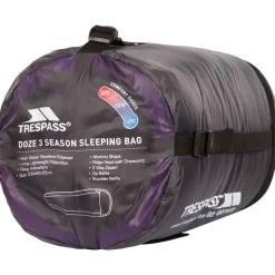 Trespass 3 Season Water Repellent Sleeping Bag Doze