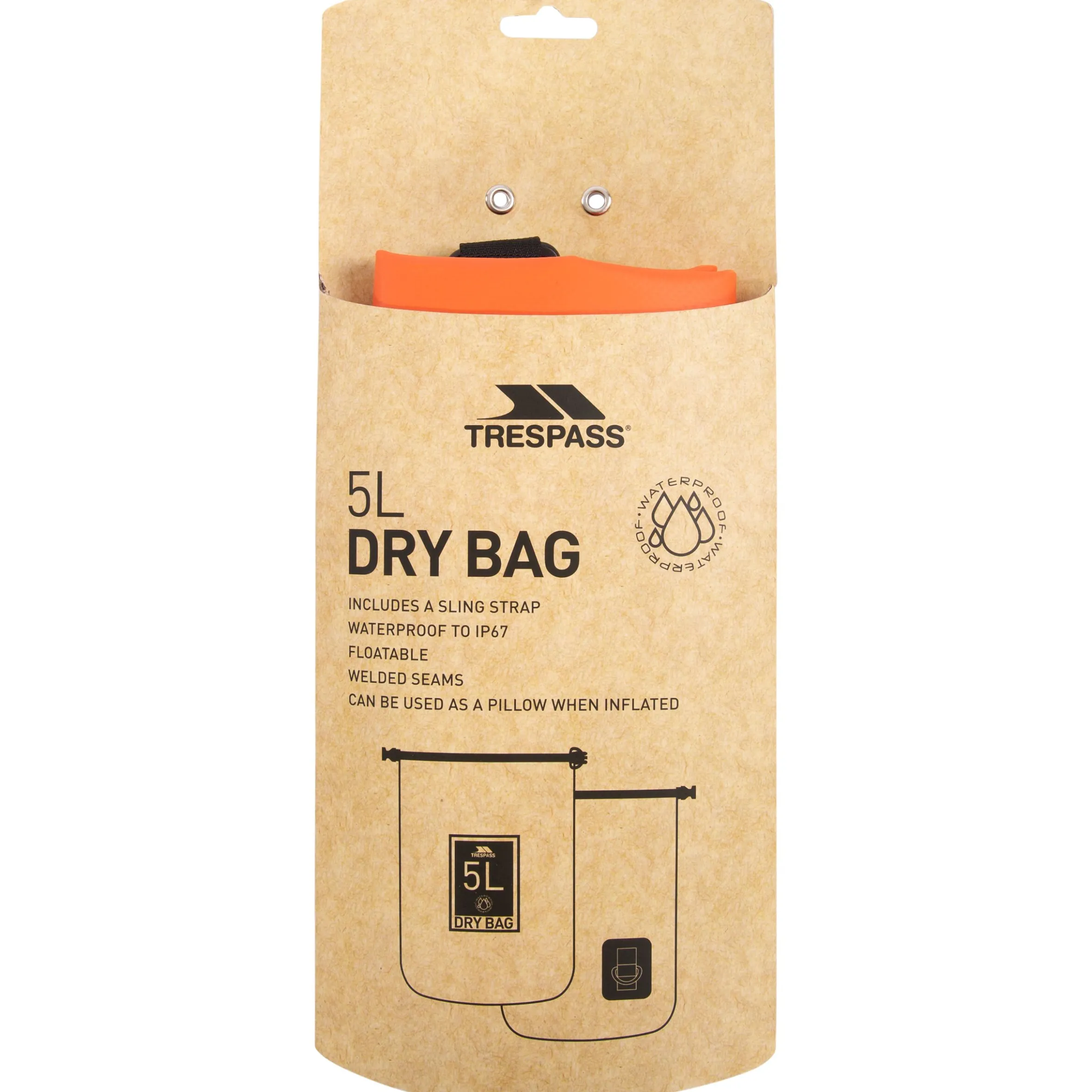 Trespass Drybag 5L Sunrise