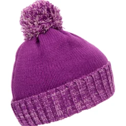 Trespass Kids Bobble Hat Knitted Fleece Lined Nefti