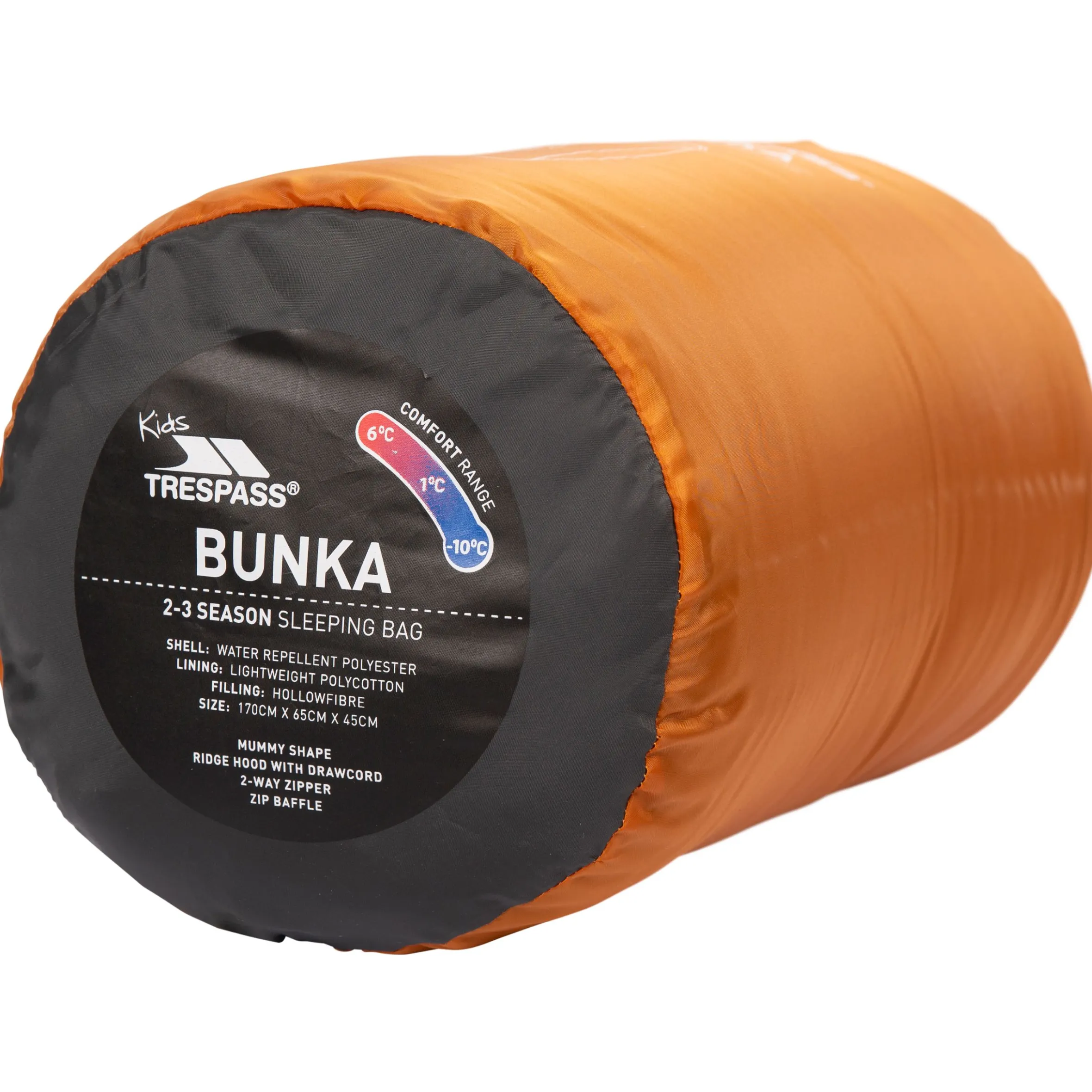Trespass Kids Sleeping Bag 3 Season Lightweight Bunka