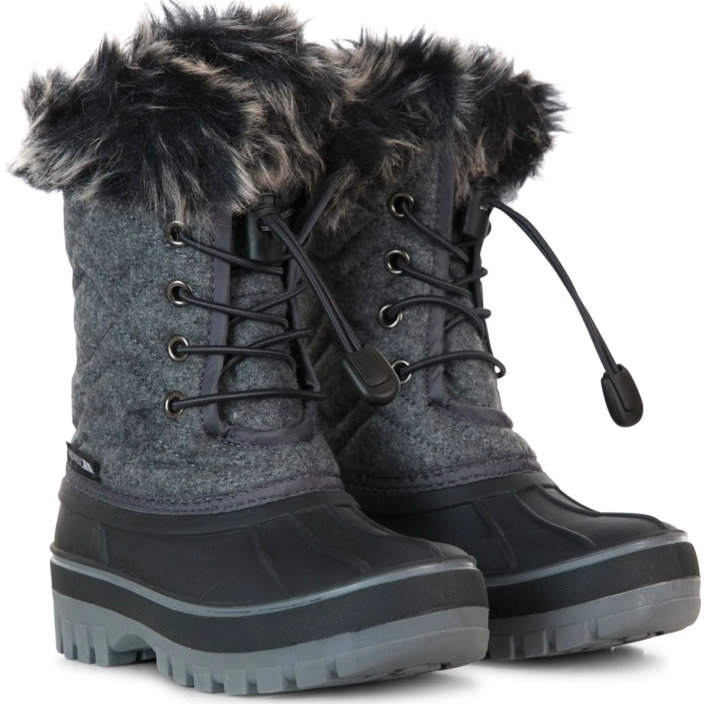 Trespass Kids Snow Boots Waterproof Fleece Lined Aine