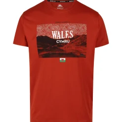 Trespass Male Casual Printed T-Shirt Ashta in SALSA