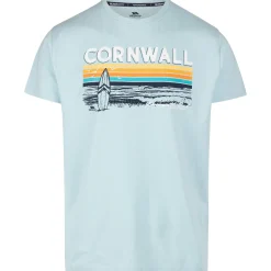 Trespass Male Casual Printed T-Shirt Akkul in SEAFOAM