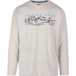 Trespass Male Casual Printed T-Shirt Paral in GREY MARL