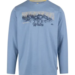 Trespass Male Casual Printed T-Shirt Kulam in DENIM BLUE MARL