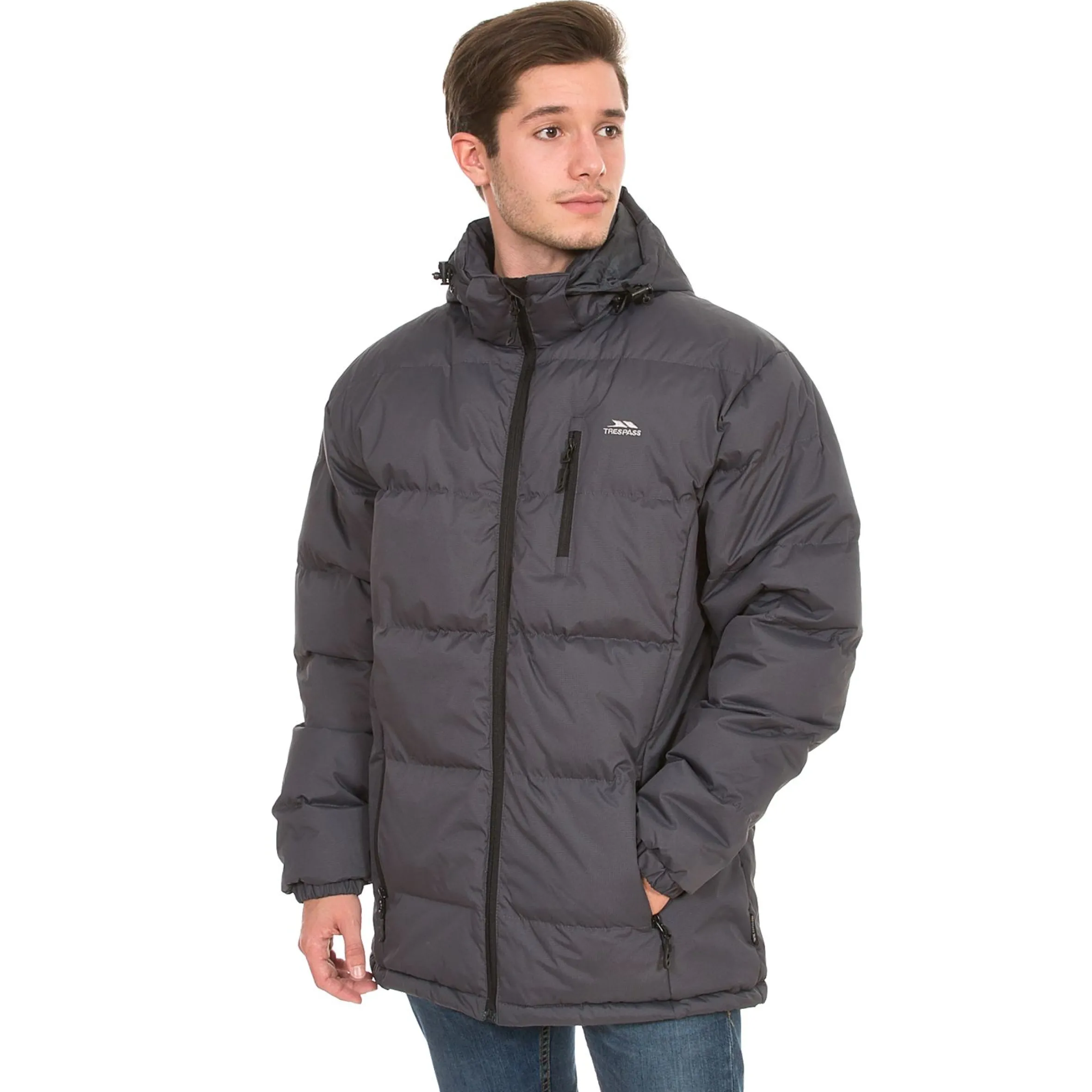 Trespass Men's Hooded Padded Casual Jacket Clip
