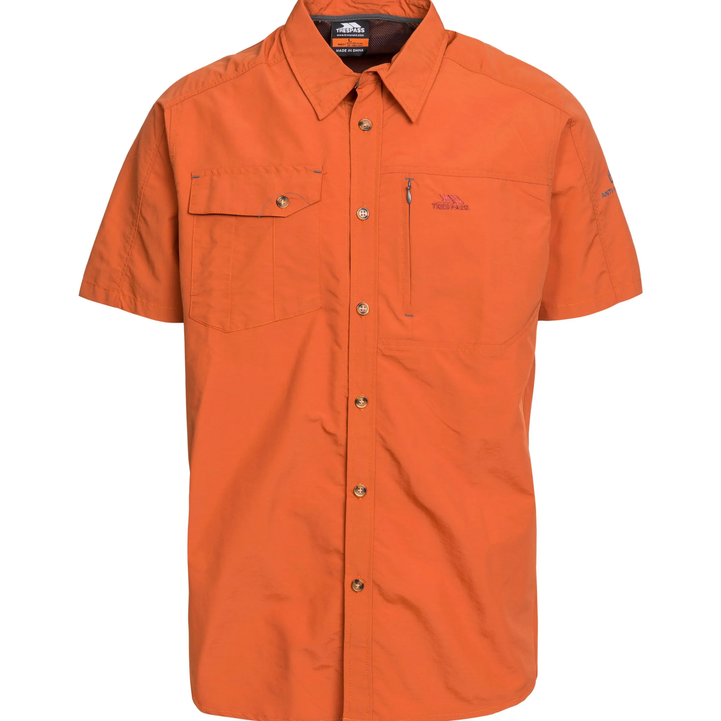 Trespass Men's Mosquito Repellent Short Sleeve Shirt Lowrel