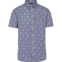 Trespass Mens Shirt Short Sleeved Slapton Palm Tree