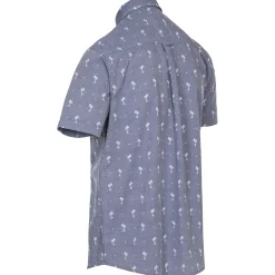 Trespass Mens Shirt Short Sleeved Slapton Palm Tree