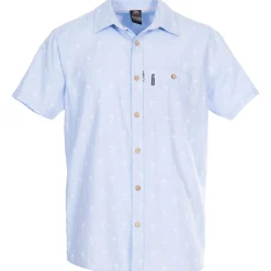 Trespass Mens Shirt Short Sleeved Slapton Palm Tree