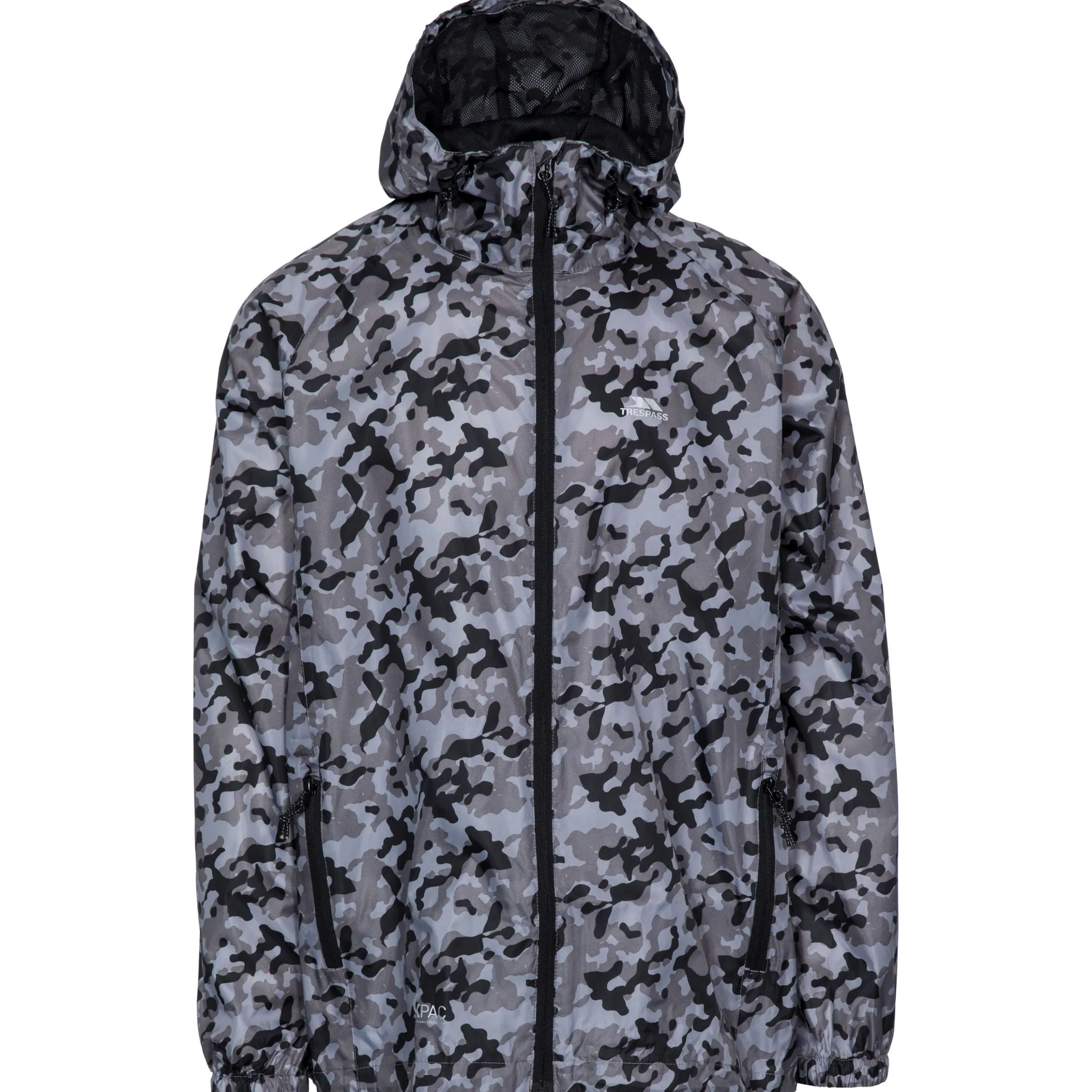 Trespass Unisex Printed Waterproof Packaway Jacket Qikpac