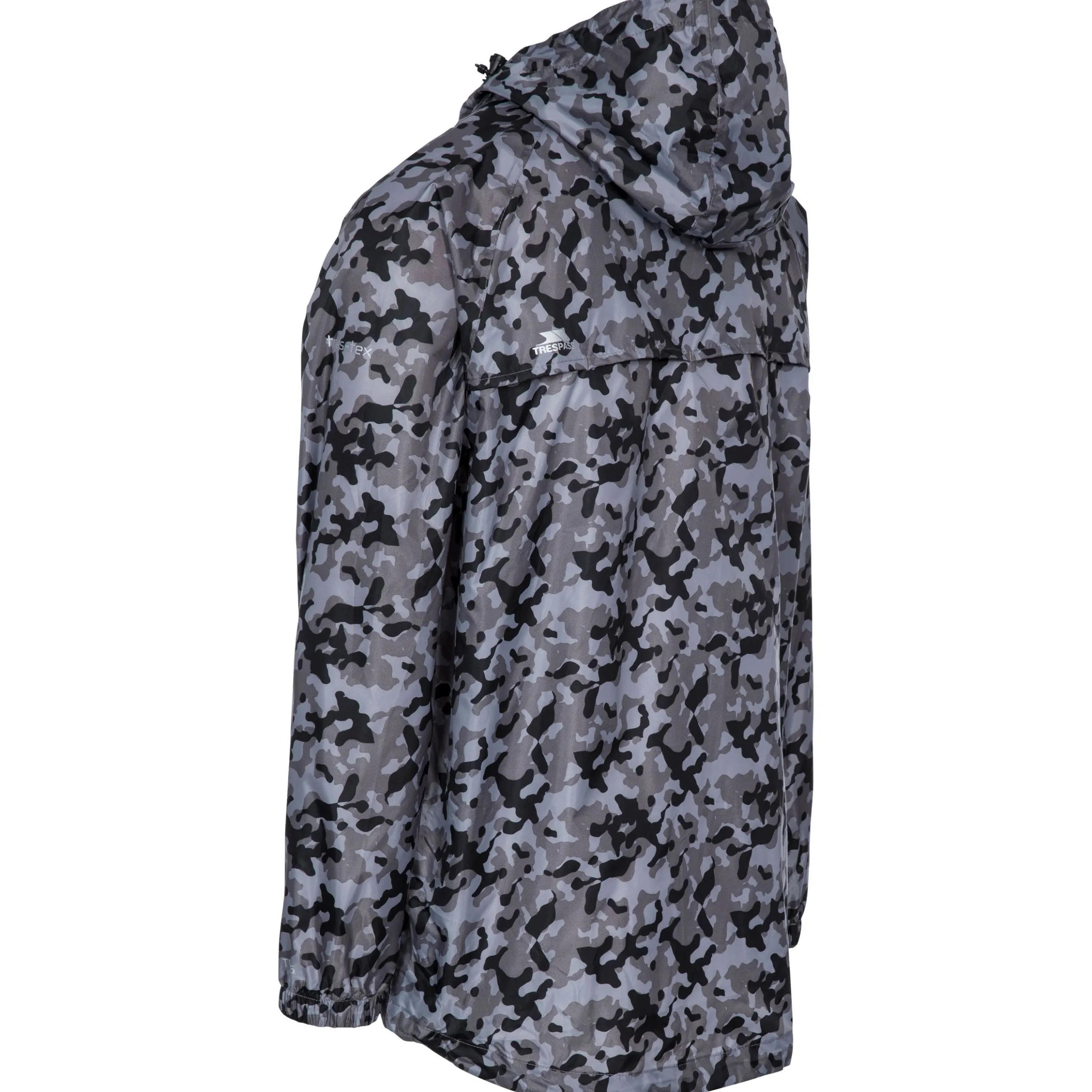 Trespass Unisex Printed Waterproof Packaway Jacket Qikpac