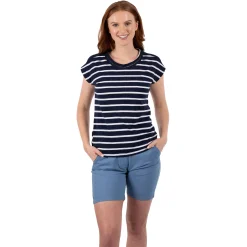 Trespass Women's Casual Short Sleeve Stripe T-Shirt Moor