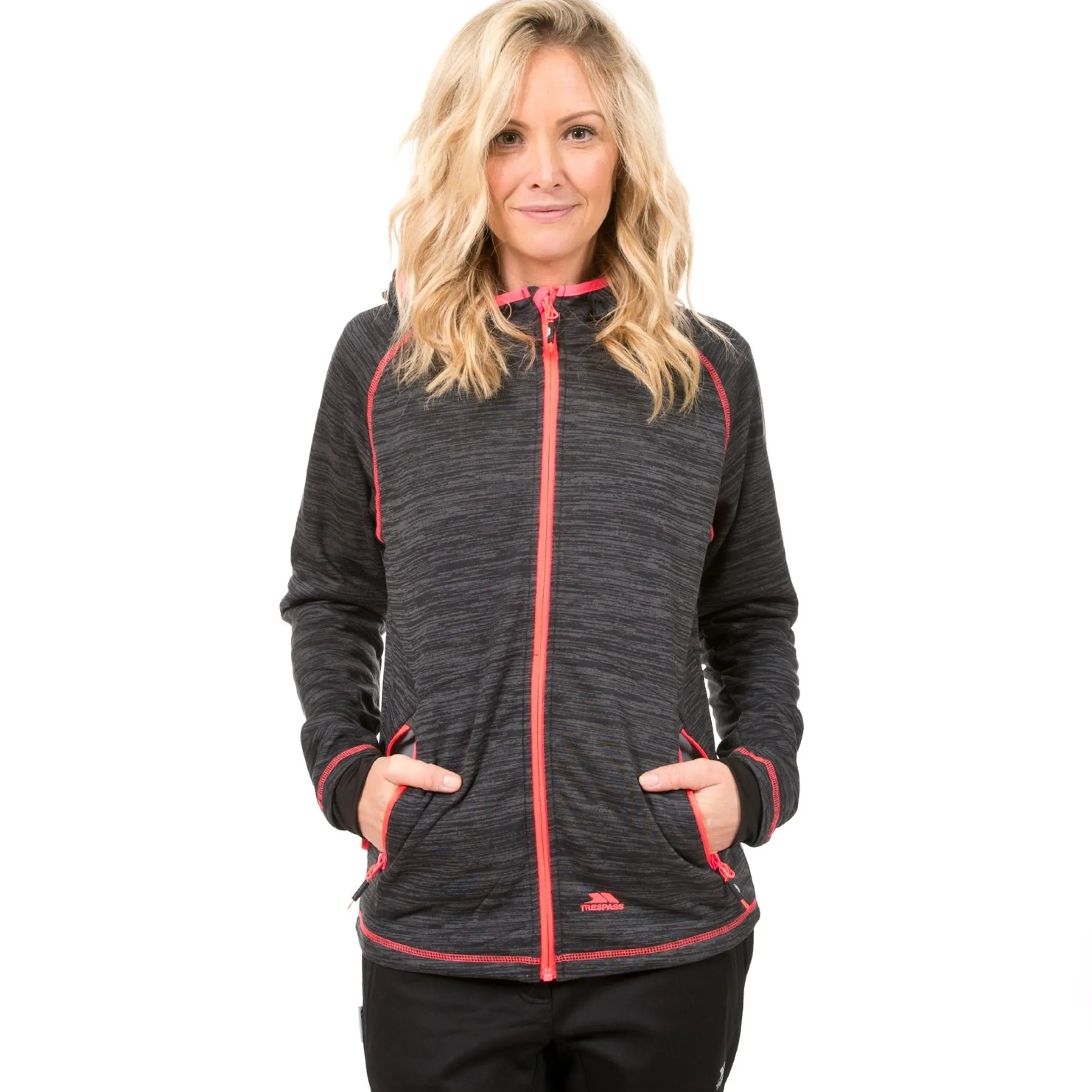 Trespass Womens Full Zip Fleece Hoodie Riverstone