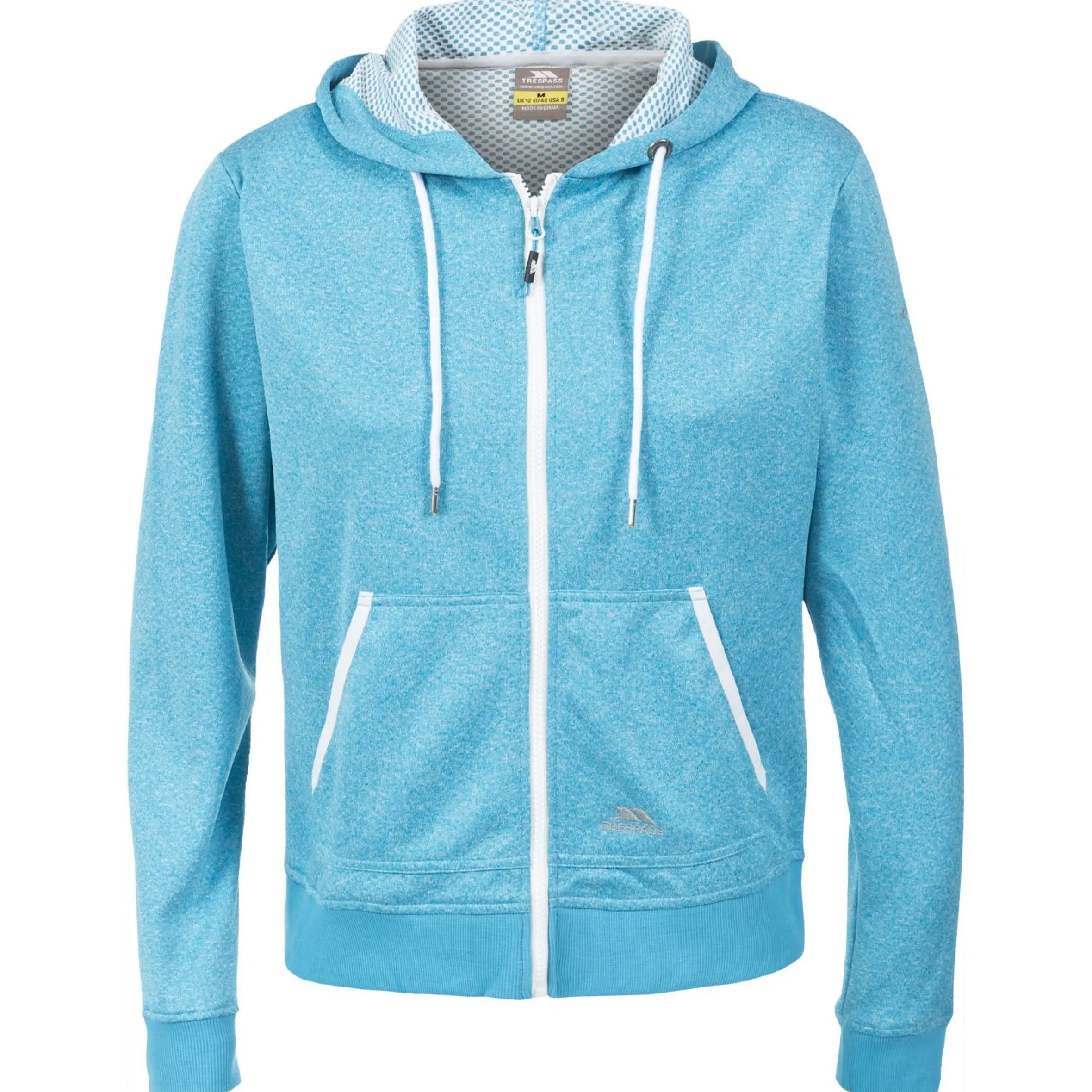 Trespass Womens Full Zip Insulated Fleece Hoodie Revel