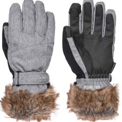 Trespass Womens Gloves with Faux Fur Cuff Shiloh