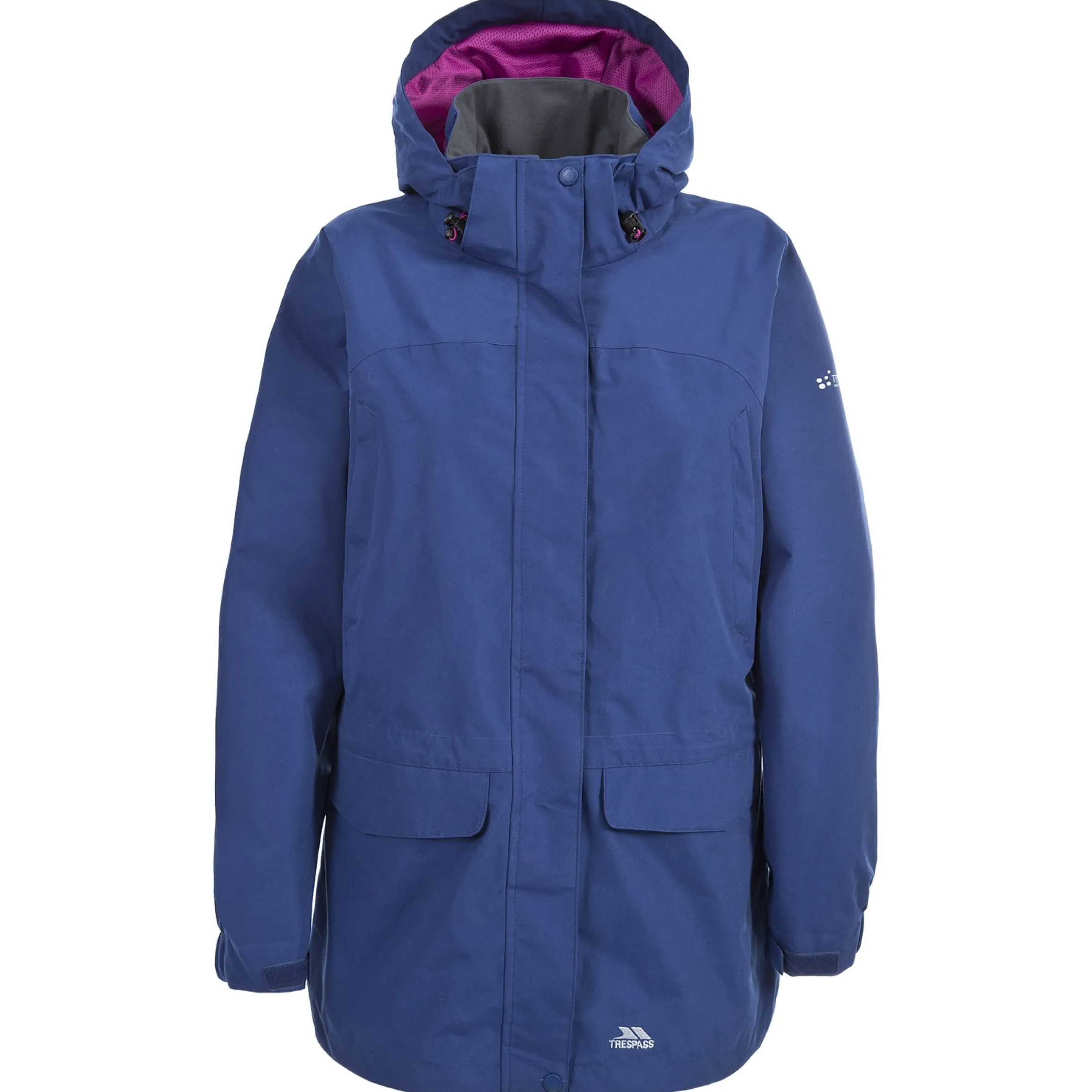 Trespass Womens Hooded Waterproof Jacket Skyrise