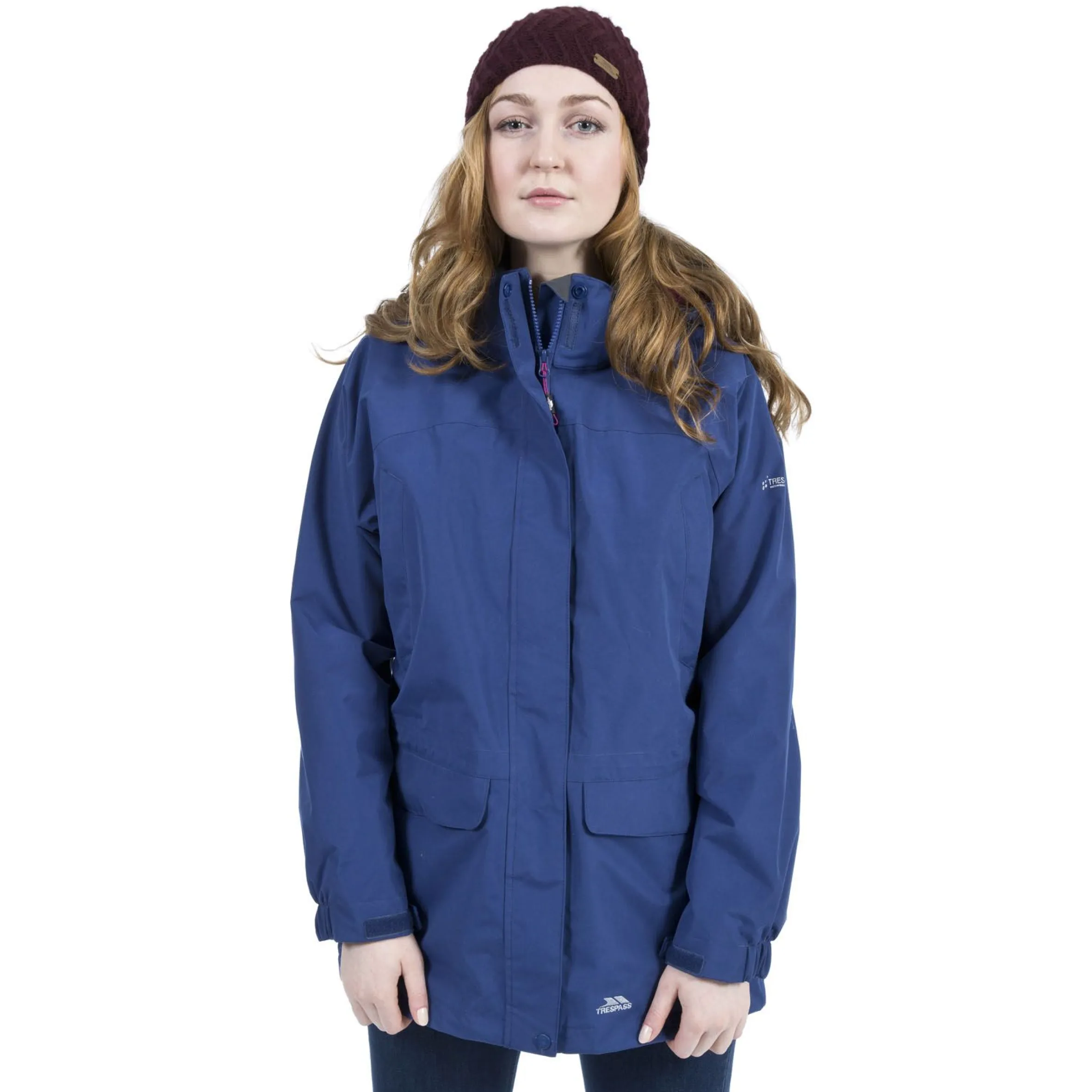 Trespass Womens Hooded Waterproof Jacket Skyrise