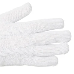 Trespass Womens Knitted Gloves Rib Cuff White Ottile