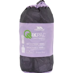 Trespass Womens Waterproof Packaway Jacket Qikpac
