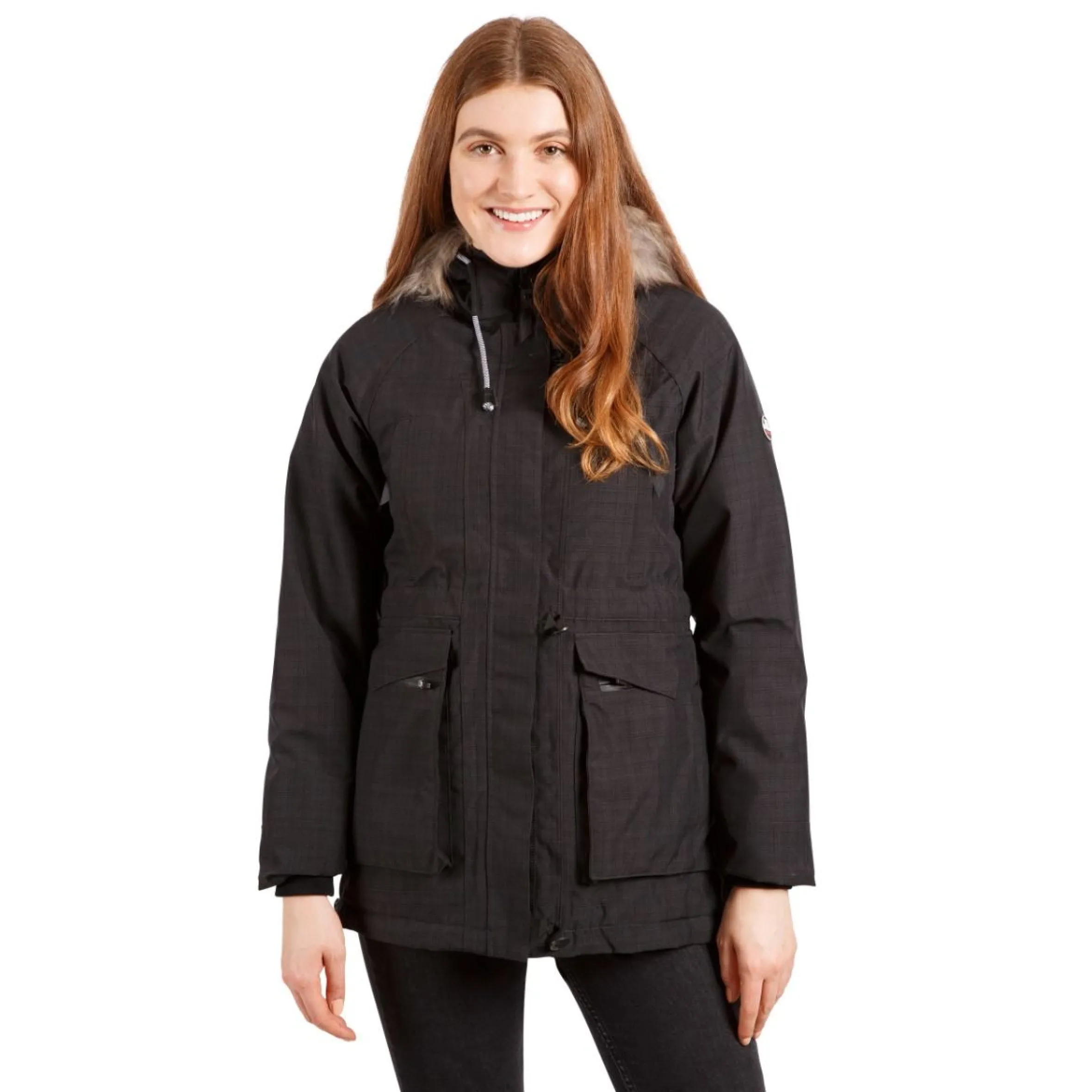 Trespass Womens Waterproof Parka Jacket Caption