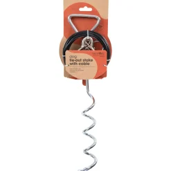 Trespaws Dog Tie Out Stake with Cable Tether