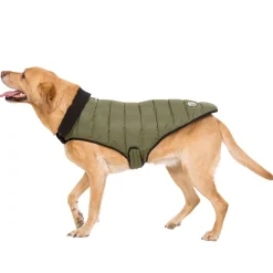 Trespaws Large Eco Friendly Dog Puffer Jacket in Khaki Lloyd