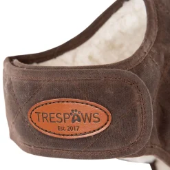Trespaws Large Quilted Dog Jacket in Bark Artemis