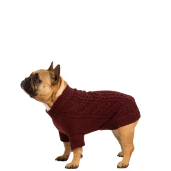 Trespaws Small Dog Jumper in Merlot Snowhound