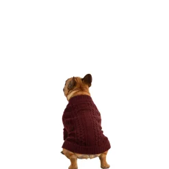 Trespaws Small Dog Jumper in Merlot Snowhound