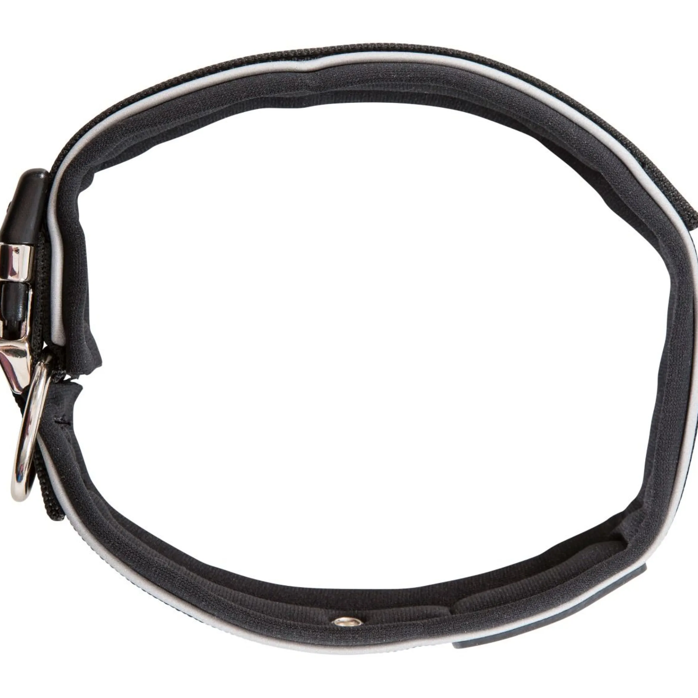 Trespaws Small Reflective Soft Touch Dog Collar in Black Keira