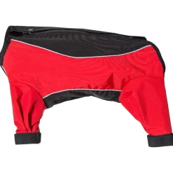 Trespaws XL Windproof Dog Coat with Leg Covers in Red Tia