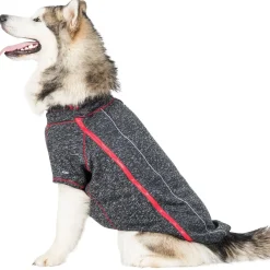Trespaws XL Windproof Dog Fleece AT300 in Black Melange Boomer