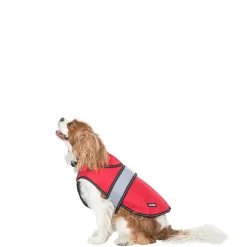 Trespaws XS 2 in 1 Fleece Lined Waterproof Dog Coat in Red Duke