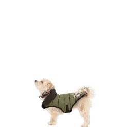 Trespaws XXS Eco Friendly Dog Puffer Jacket in Khaki Lloyd